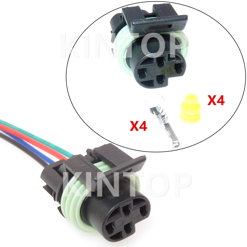 

1 Set 4 Pins Car Waterproof Sealed Socket Starter 12065298 Automobile Oxygen Sensor Electric Wire Cable Connector With Wires