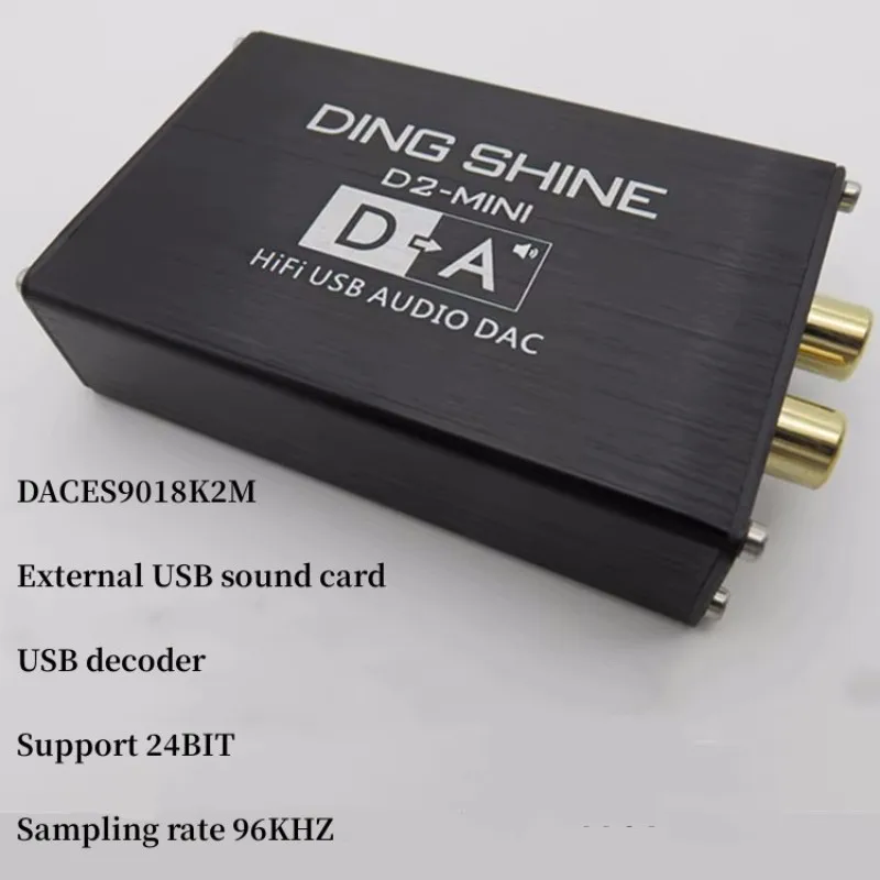 D2-MINI HIFI USB Sound Card DAC Decoder ES9018K2M Computer External Sound Card xiangsheng 2021 dac05a ii 2x pcm1794 xmos xlr tube bt dac dac05 aii balanced bluetooth decoder dac 05a sound card