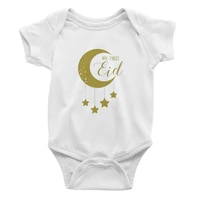 MY FIRST EID Baby Bodysuit Outfits Newborn Infant Jumpsuit Boy&Girls Simple Clothes 0-24Months 2