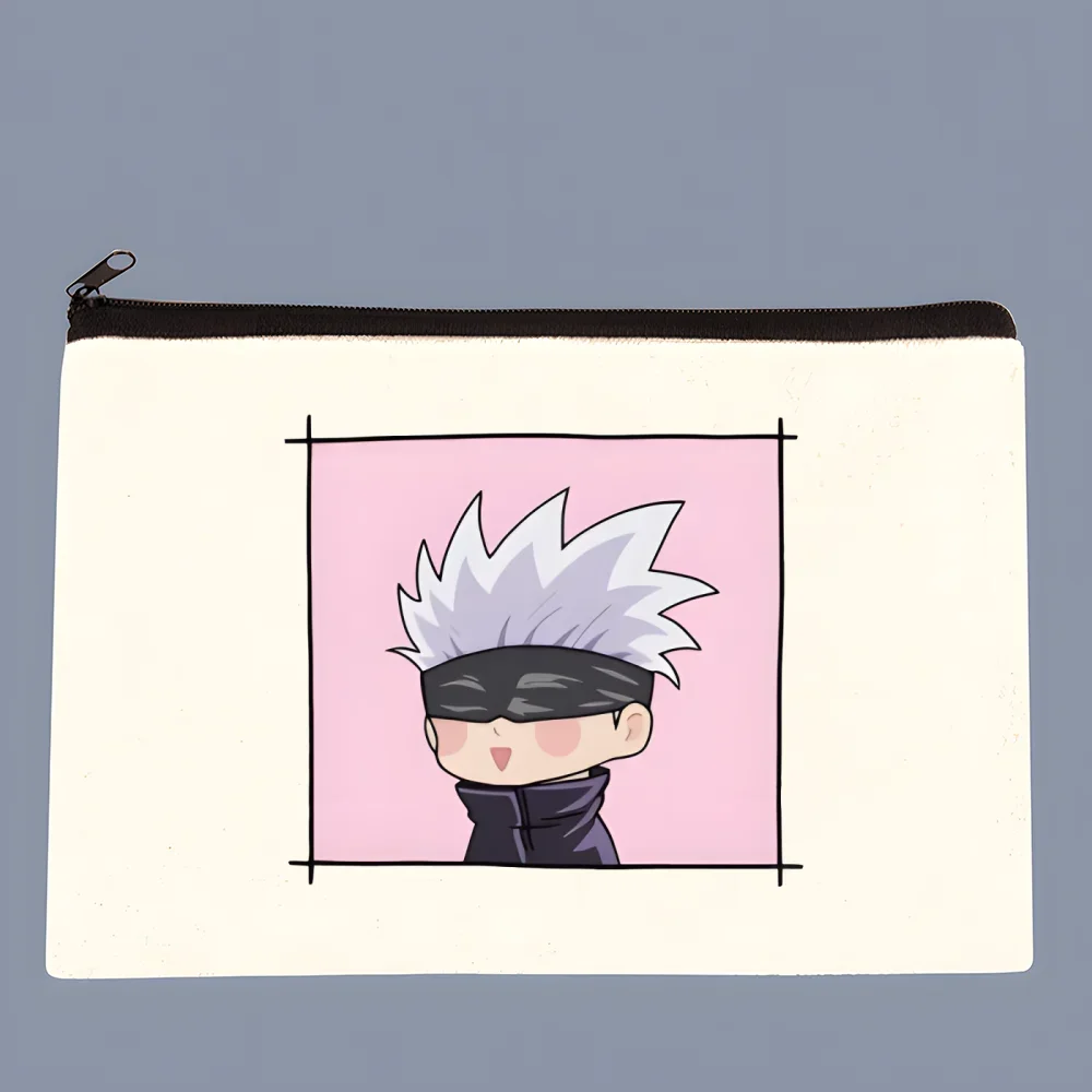 Jujutsu Kaisen Cartoon Ryomen Sukuna Itadori Yuji Okkotsu Yuta Gojo SatoruCanvas Card Coin Purse Female Cute Simple Zipper Bag