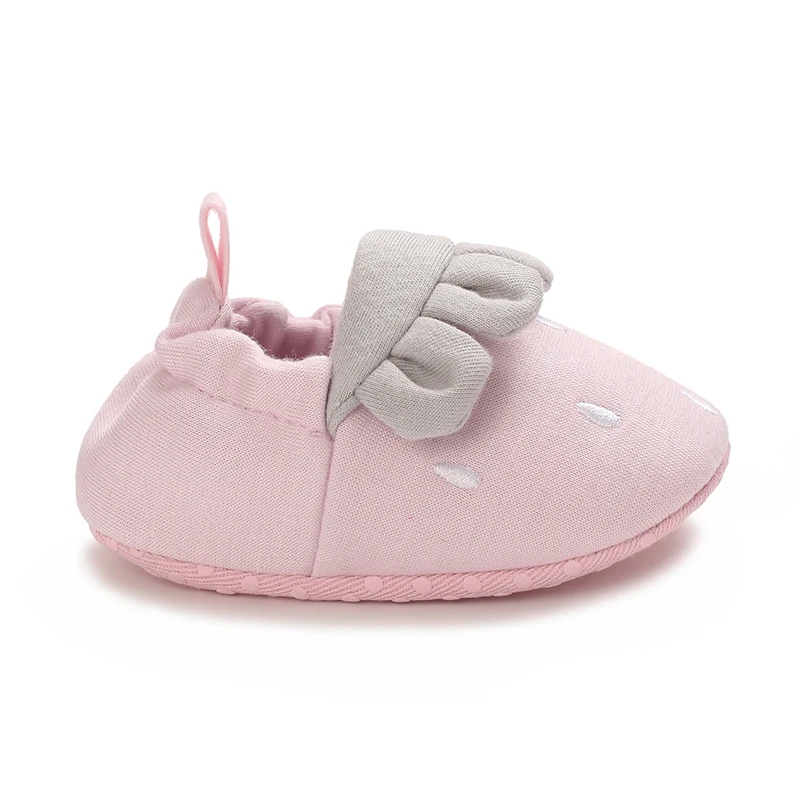 Cotton Strawberry Winter Baby Girl Booties Soft-Sole Non-Slip Warm Toddler First Walkers