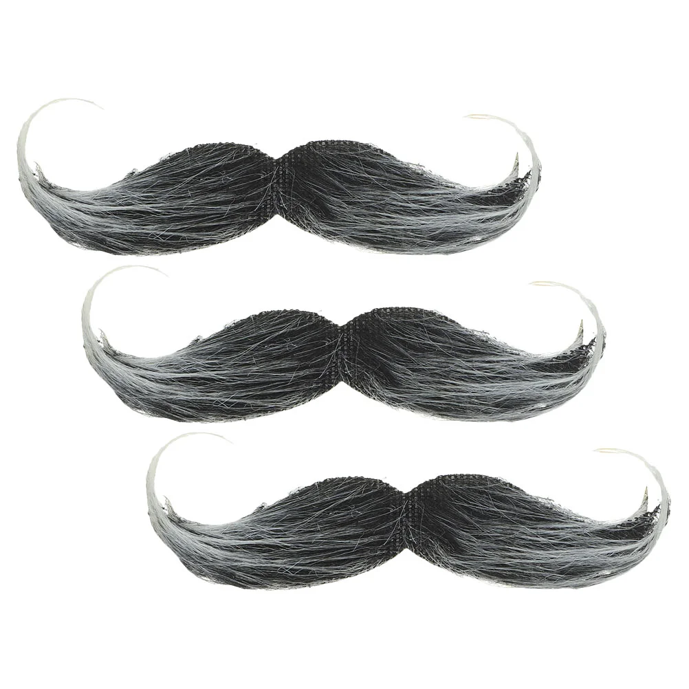 

3 Pcs Beard Performance Props Fake Mustache Cloth Halloween Cosplay Beards Party