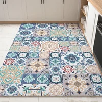 Decoration Kitchen Floor Mat Anti-fouling Oil-proof Waterproof PVC Carpet Easy Clean Balcony Non-slip Soft Rug ковер Tapis 러그 1