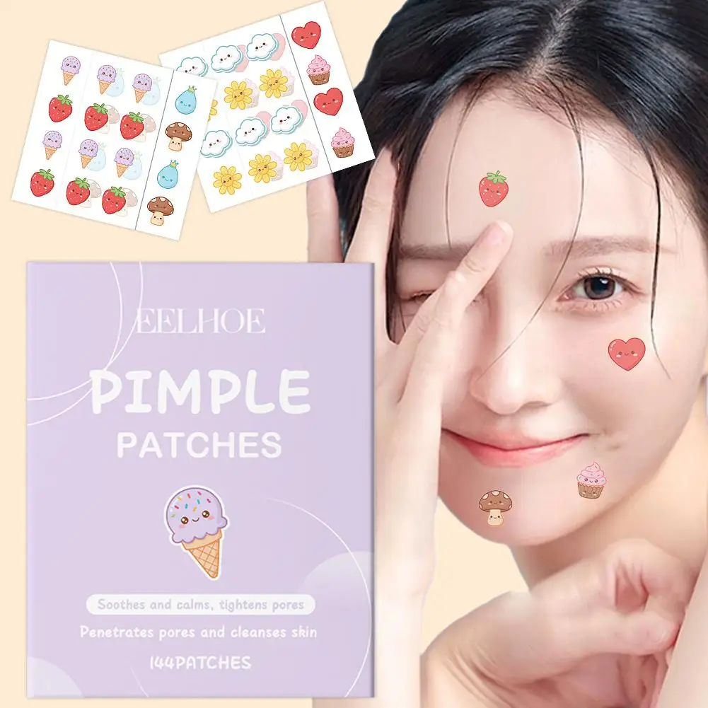 Colorful Cartoon Acne Patches Invisible Pimple Removal Anti-Acne Hydrocolloid Patches Ultra-thin  Concealer Beauty Makeup Tool