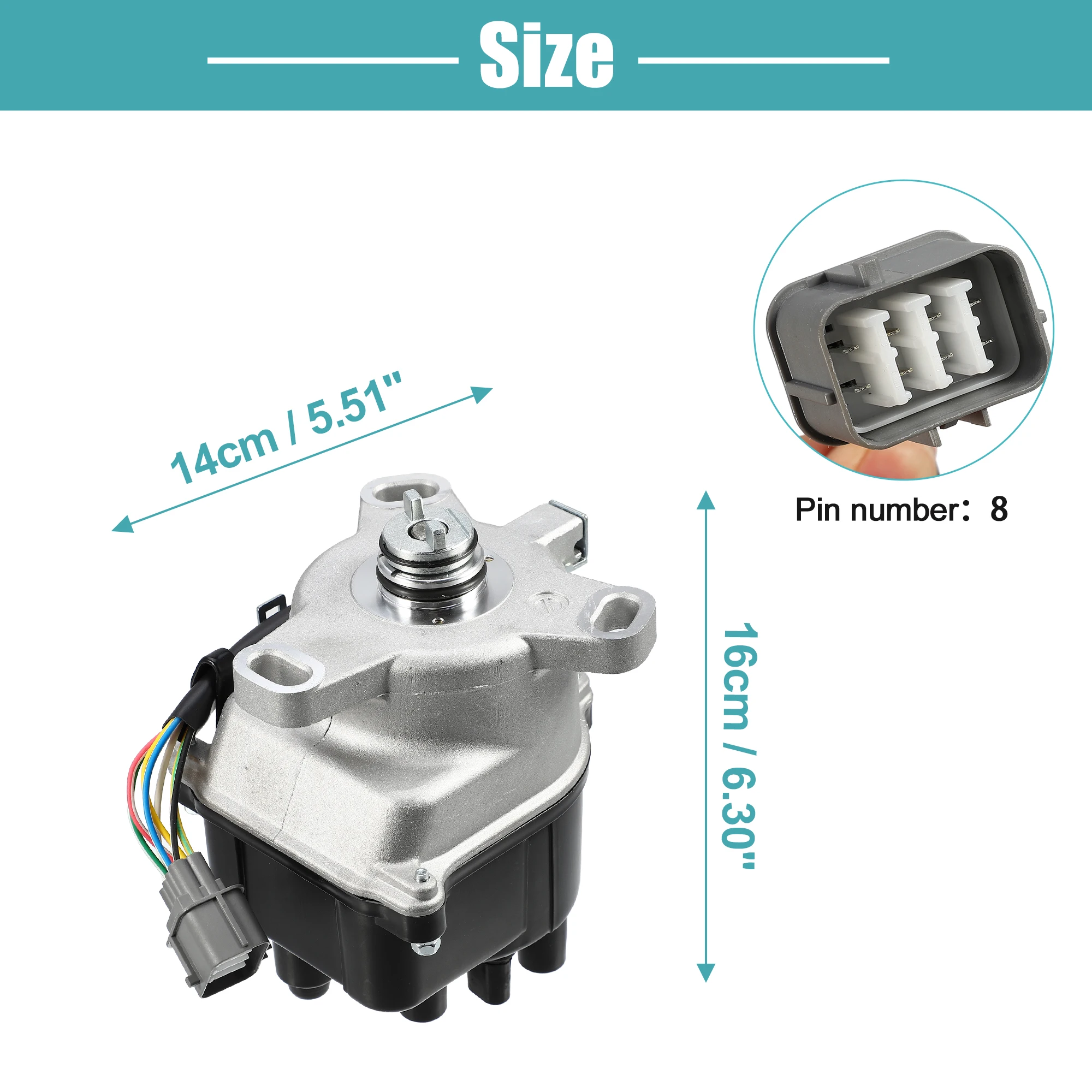 Uxcell Car Replacement Ignition Distributor for Honda CR-V 2.0L DOHC 1999 2000 2001 30100-P6T-T01 6082903 TC081 TD-74U TD74U