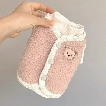 الشتاء كلب الملابس لطيف الدب الدافئة معطف الكلب البلوز جرو للكلاب الصغيرة المتوسطة الملابس سترة الفرنسية البلدغ تشيهواهوا - Image 3