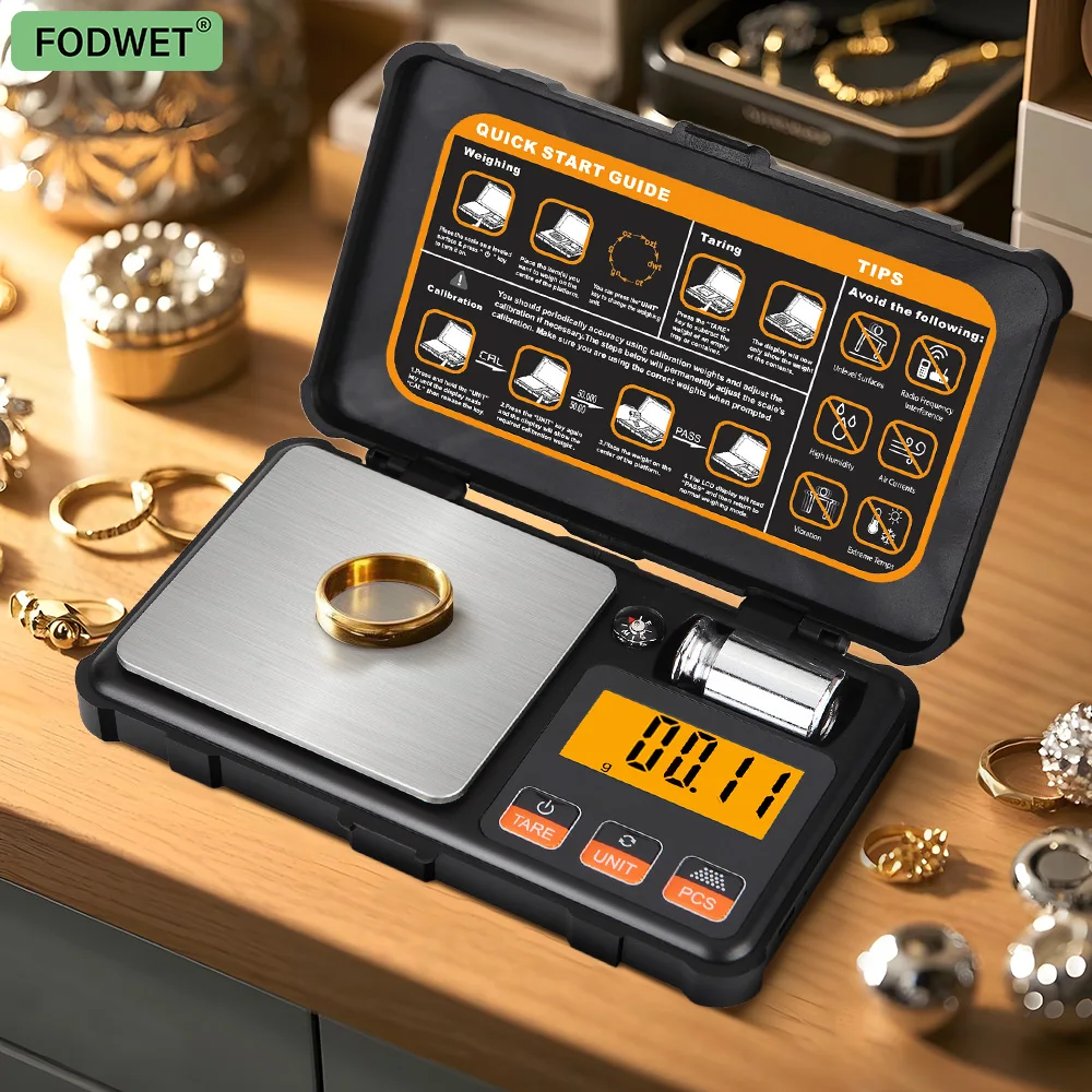 Portable Digital Scale 0.01g Lcd Digital Display Calibration Function Jewelry Scale Multiple Measurement Units