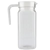 Cold Water Bottle Acrylic Transparent Juice Bottle Striped Water Ice Cold Juice Jug with Lid for Bar Home Restaurant Coffee Shop 4