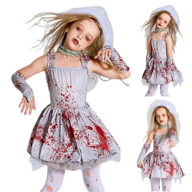 

Bloody Halloween Dress Bloody Halloween Dress Halloween Dress Up Accessories With Veil And Glovelettes For Girls Party Favors