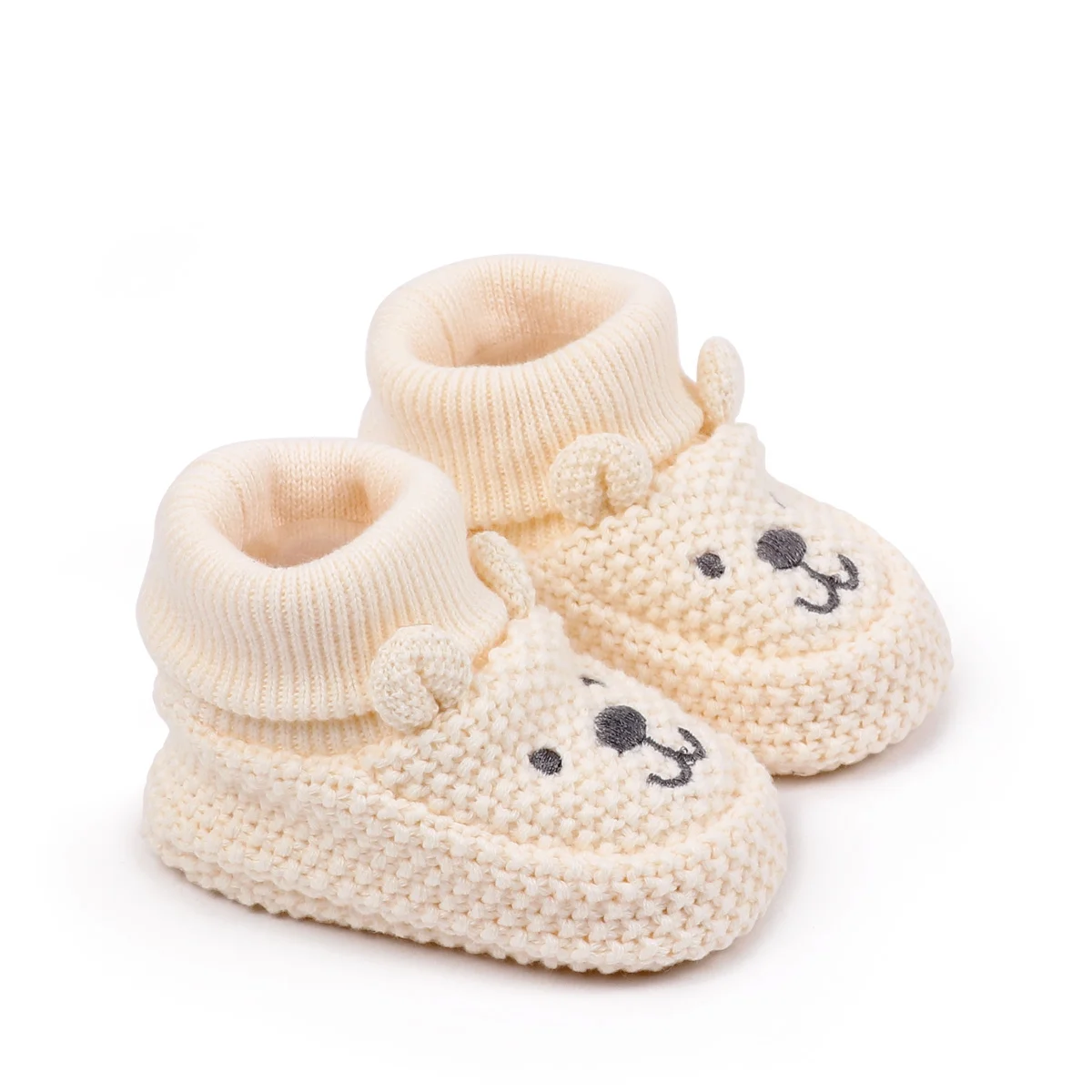 Autumn and Winter 0-6 Months Handmade Knitted Baby Wool Shoes Perfect for Newborns and Full-Month Babies Won't Come Off 3