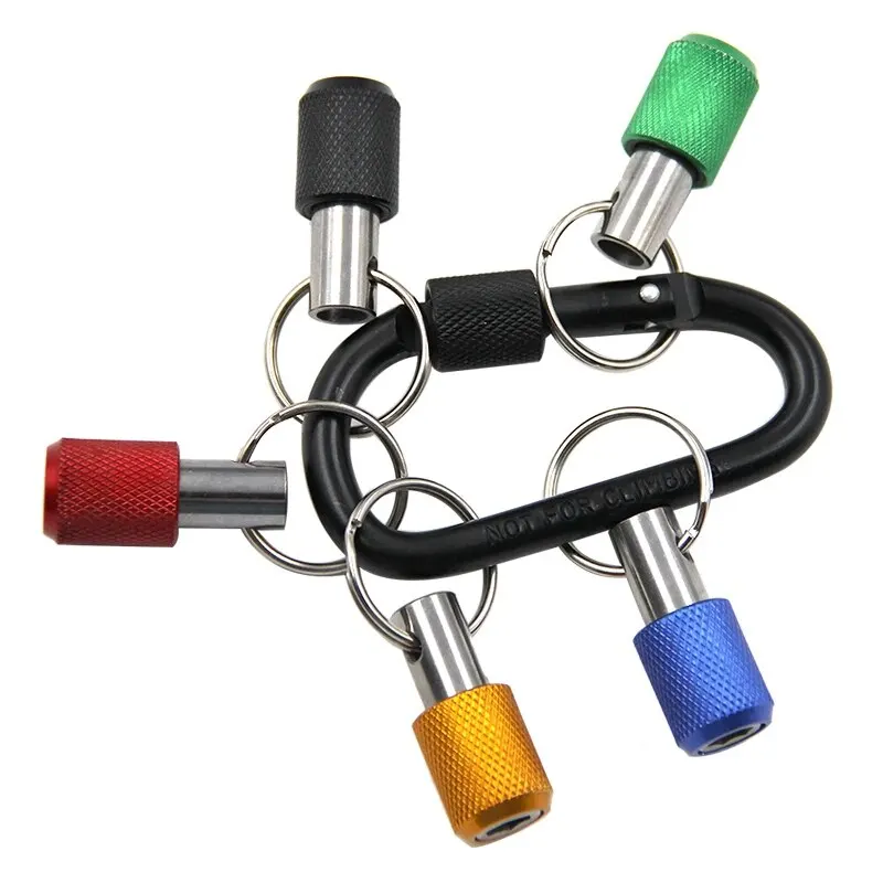 Screwdriver Tool Set 5pc Color Keychain Quick Change Extension Rod 1/4 Hexagonal Handle Screwdriver Head Quick Release Sleeve Conversion Rod