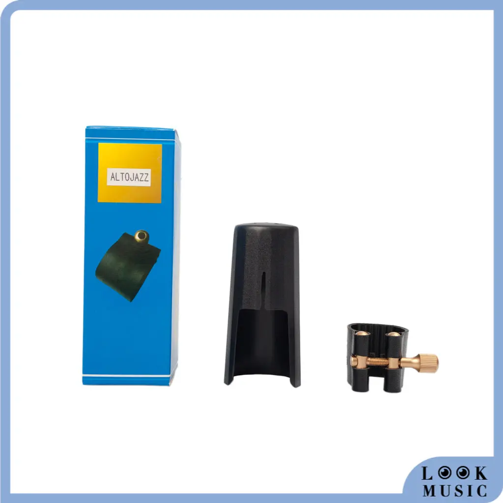 LOOK Alto Sax Mouthpiece Cap PU Leather Saxophone Ligature Sax Replacement Saxfone Mouthpieces Woodwind Parts Accessories KIT pu leather bb alto eb clarinet mouthpiece ligature sax bakelite clamp clip cap fastener saxophone musical instrument accessory