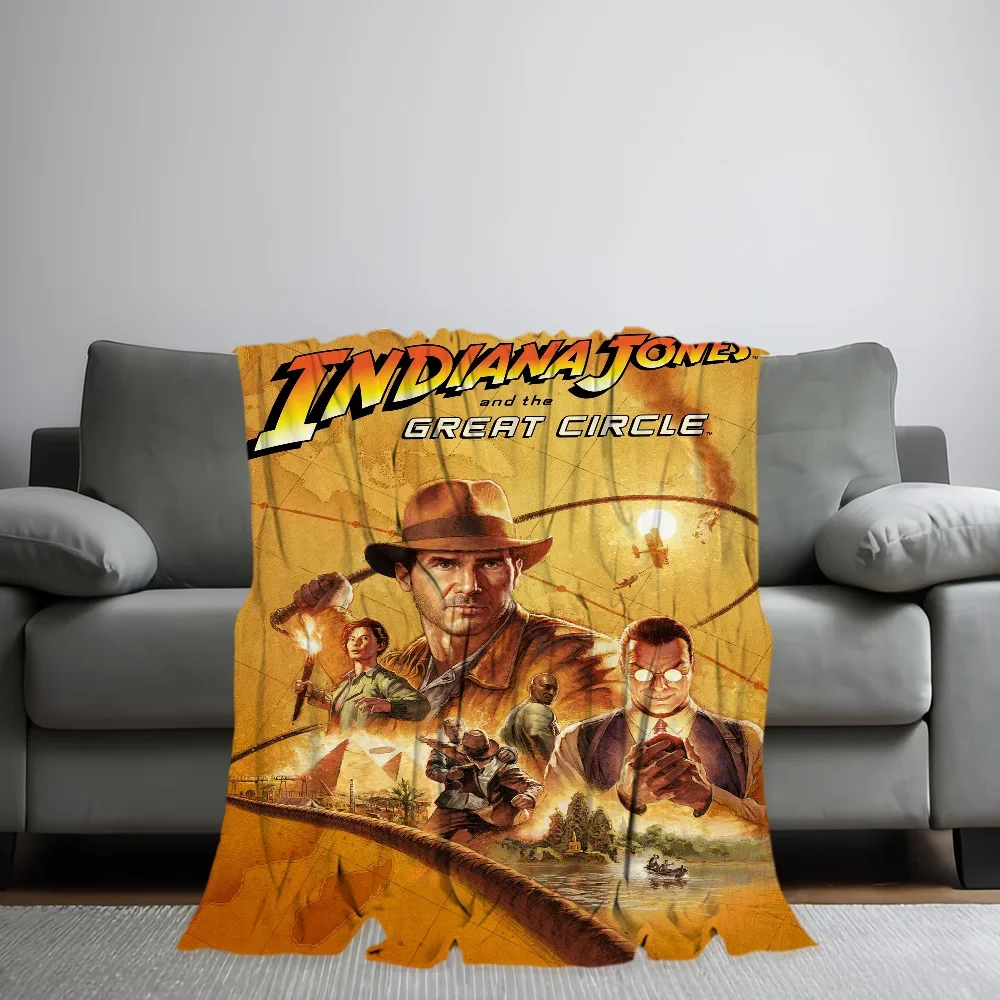 Indiana Jones And The Great Circle Skicomfort Warm Soft Home Lunch Blanket Suitable For LivingRoom Office Daily Travel Gifts 2