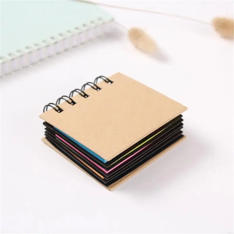 Spiral Notebook with Sticky Notes - Hard Cover Memo Pad for School  Office