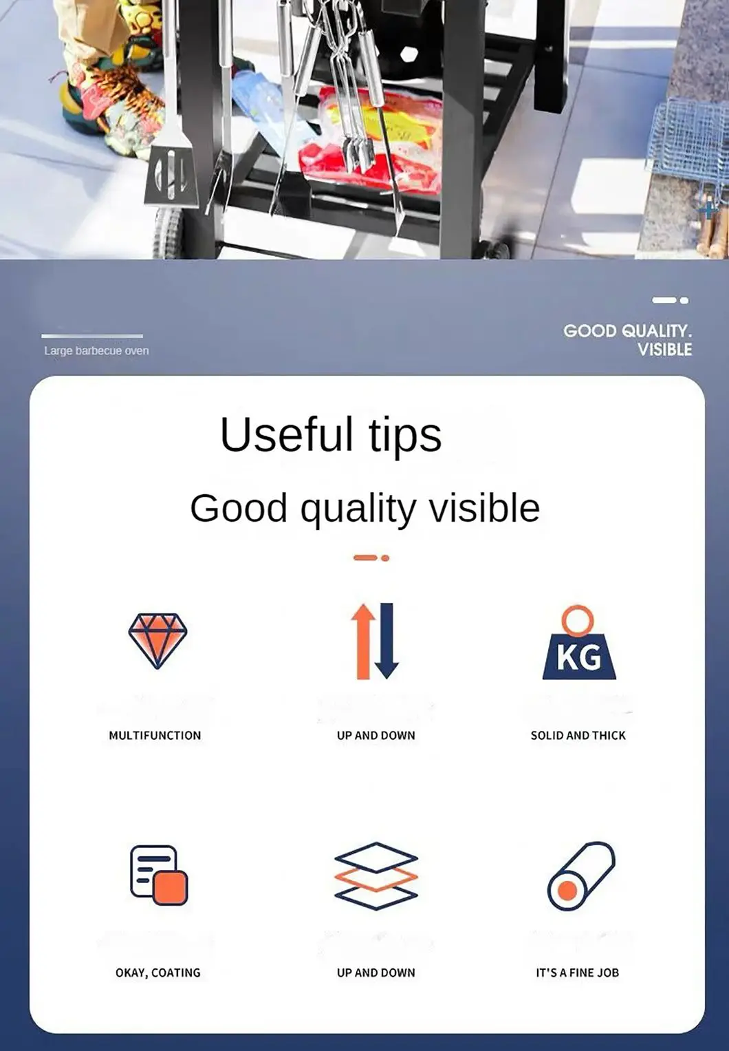 New Oil Drum Barrel Outdoor Charcoal Barbeque BBQ Grills Backyard Party Barbecue Smoker with Rotisserie Roast Chicken Rack