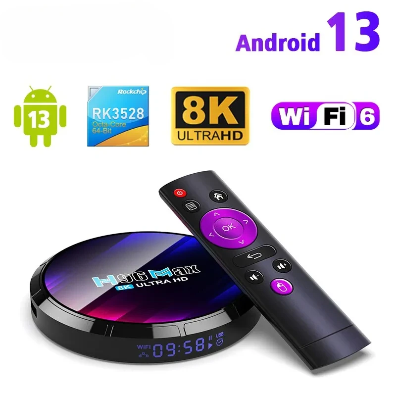 For Android TV Box H96MAX RK3528 4GB RAM 64GB ROM Android Box Support 2.4G/5.8G WiFi6 BT5.0 4K Video Set Top TV Box h96 max rk3528 android 13 quad core support 8k video wifi6 bt5 0 2 4gb ram 32 64gb rom media player android tv box