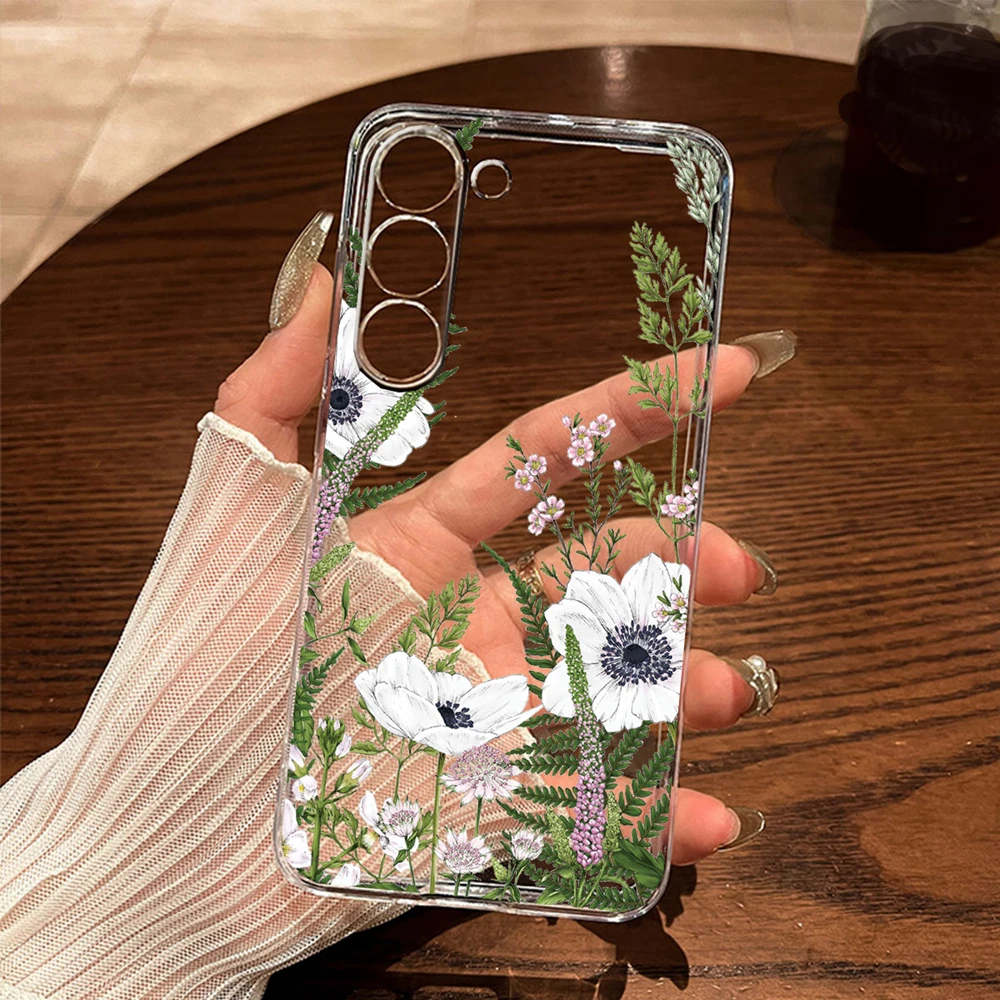 Monstera Deliciosa Lavender Floral Transparent Phone Case