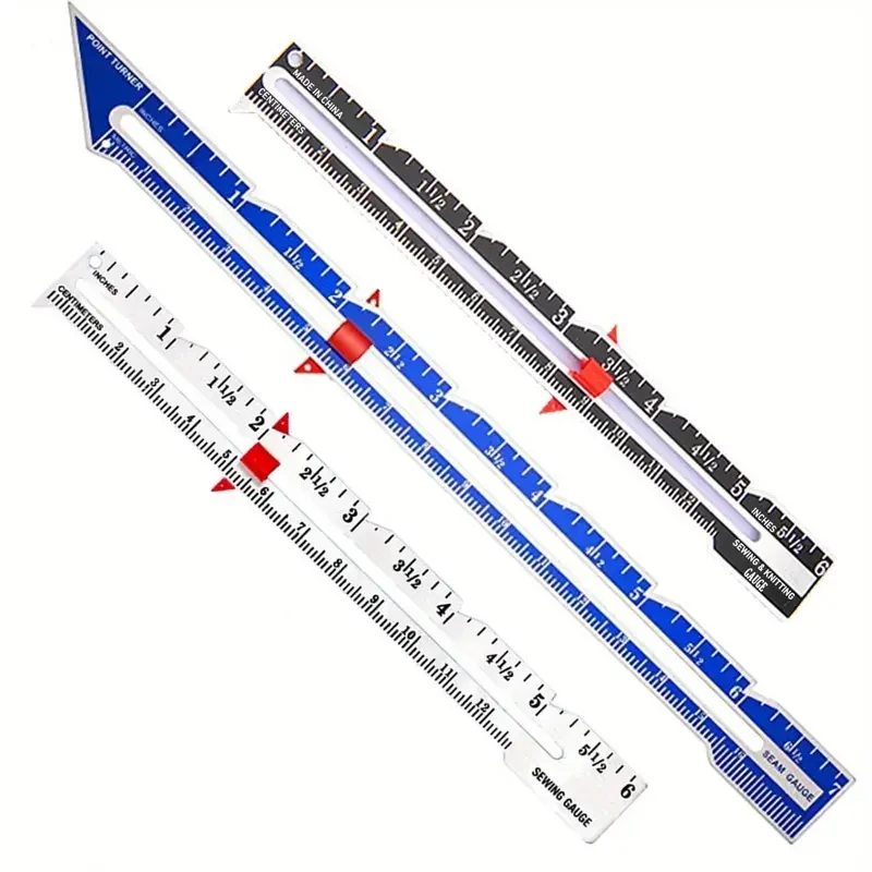 솔기 여유 가장자리 설정 눈금자 수동 DIY 패치워크 단추 거리 평행선 슬라이딩 게이지, 바느질 측정 도구 퀼팅