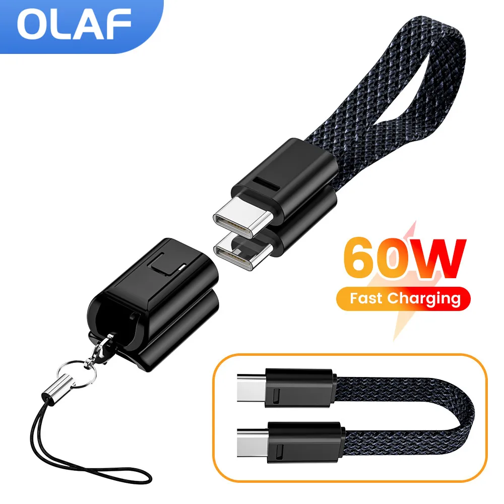 Olaf 60W USB Type C to Type C Cable Data Short Cable For iPhone 15 16 Samsung Xiaomi Fast Charging USB C to ios Cable Keychain BEST SELLERS Olaf 60W USB Type C to Type C Cable Data Short Cable For iPhone 15 16 Samsung Xiaomi Fast Charging USB C to ios Cable Keychain BEST SELLERS