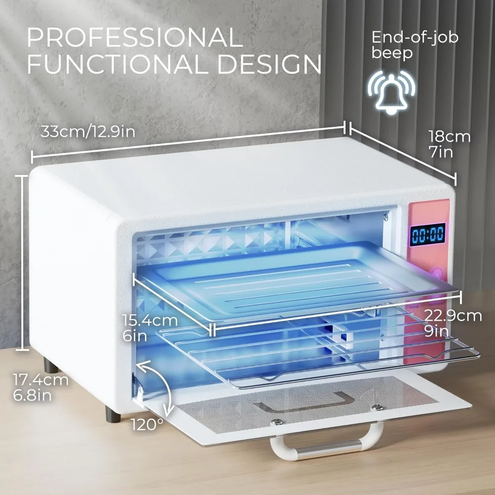 UV Light Nail Tool Cleaning Machine - Dry Heat Cabinet UV Light Cleaner,Manicure Tool Cleaner Cabinet,Barber Salon Tools，White 3