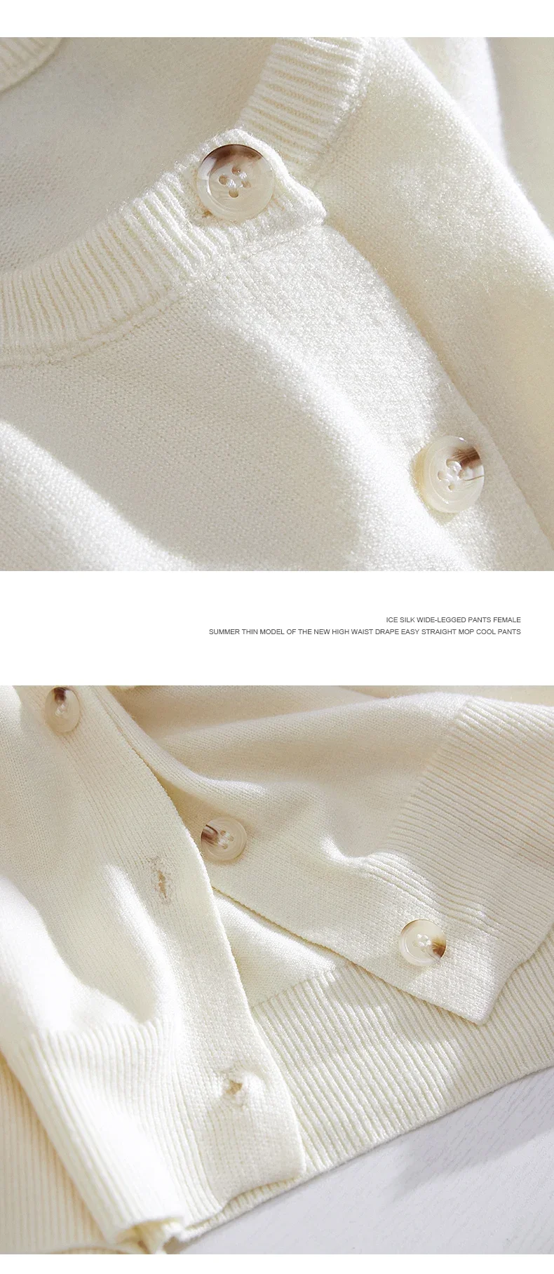 Spring Autumn Women's Knitted Cardigan Korean Single Breasted Long Sleeve Jumper Woman Chic Round Neck Cardigans Outwear