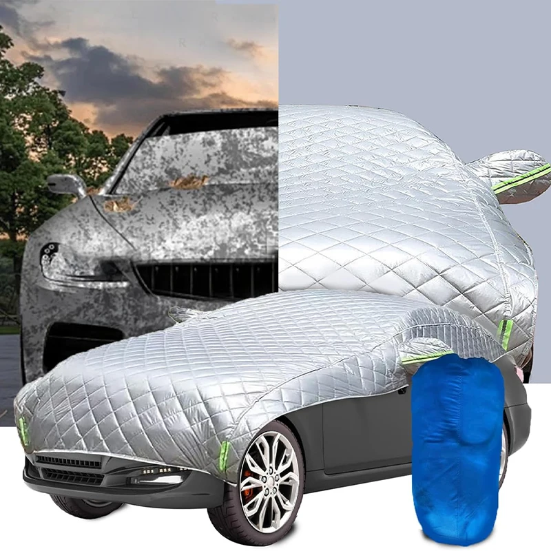 Car Cover Outdoor Full Cover Against Hail Rain Sun UV Protection Universal Cotton Suitable For Various Adverse Weather Condition car cover