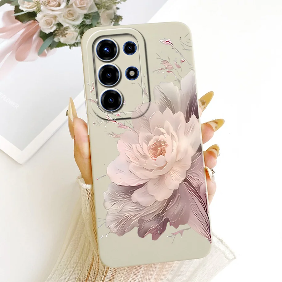 Floral Fashion Soft Silicone Bumper Phone Case in Pink
