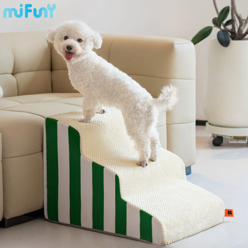 

Pet Stairway Training Dog Sofa Equipment Anti Slip Climbing Ladder Removable and Washable Elderly Dog Pup Bed Dog Ladder