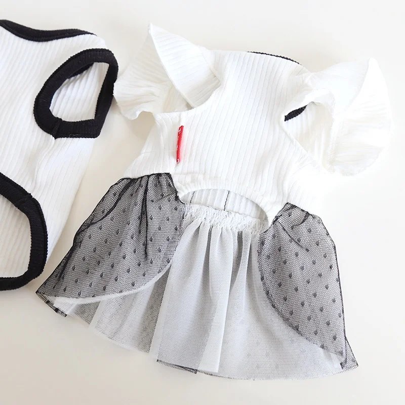 Vestido de luxo para cães pequenos com laço saia de princesa_voghion.com