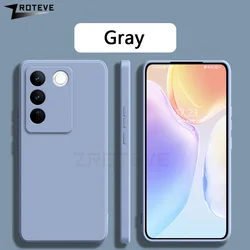 Silky Liquid Silicone Soft Phone Case Cover by Zroteve for Vivo V29 Pro (GRAY)