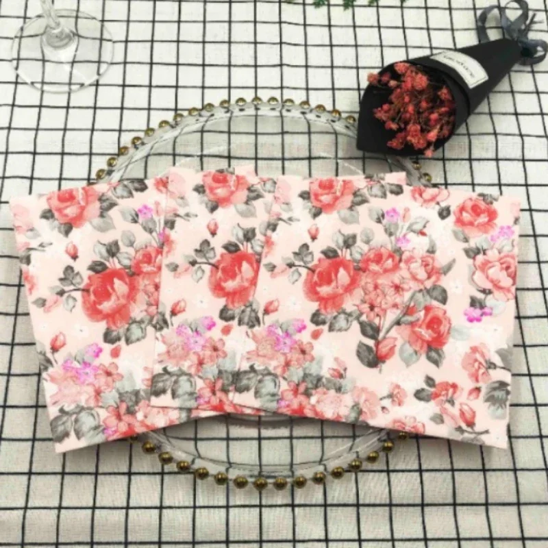 Colourful Printed Napkins Red Flowers and Grass Models Paper Wedding Restaurant Decorative Paper 20pcs/pac 33*33cm 2-Ply
