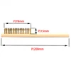 1pcs Wood Handle Brass Wire Copper Brush for Industrial Devices Surface/Inner Polishing Grinding Cleaning 6x16 Row Brushes 3
