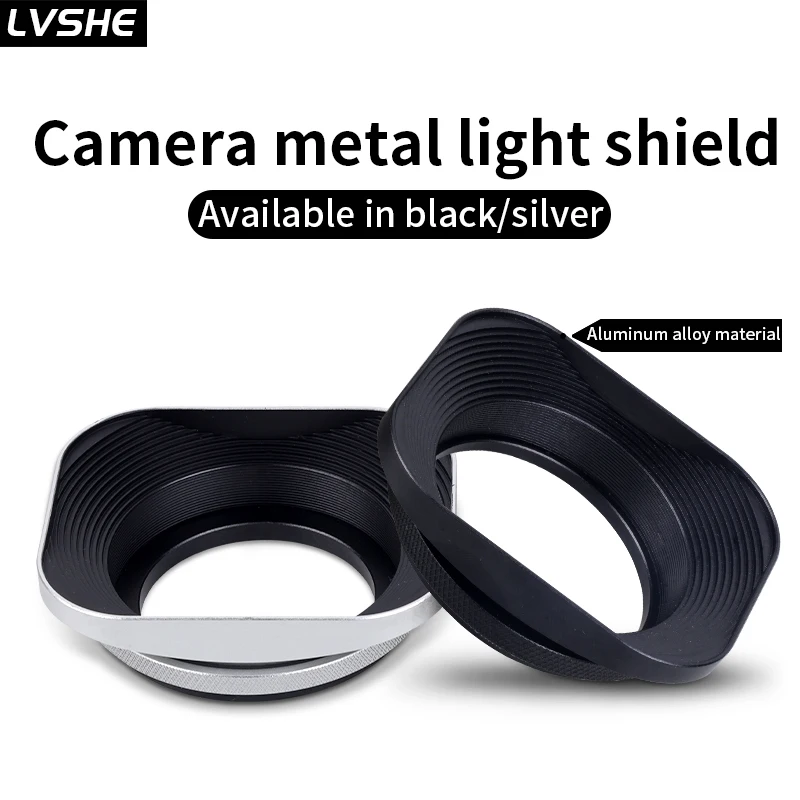 Universal Metal Square Camera Lens Hood for Photography (52/43/46/39mm)