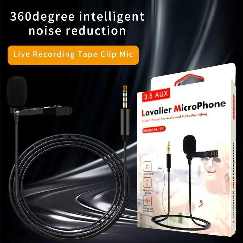 

Ultimate Clip-on Portable Microphone with Advanced Noise Reduction and Collar Clip for Crystal Clear Audio Recording and Broadc