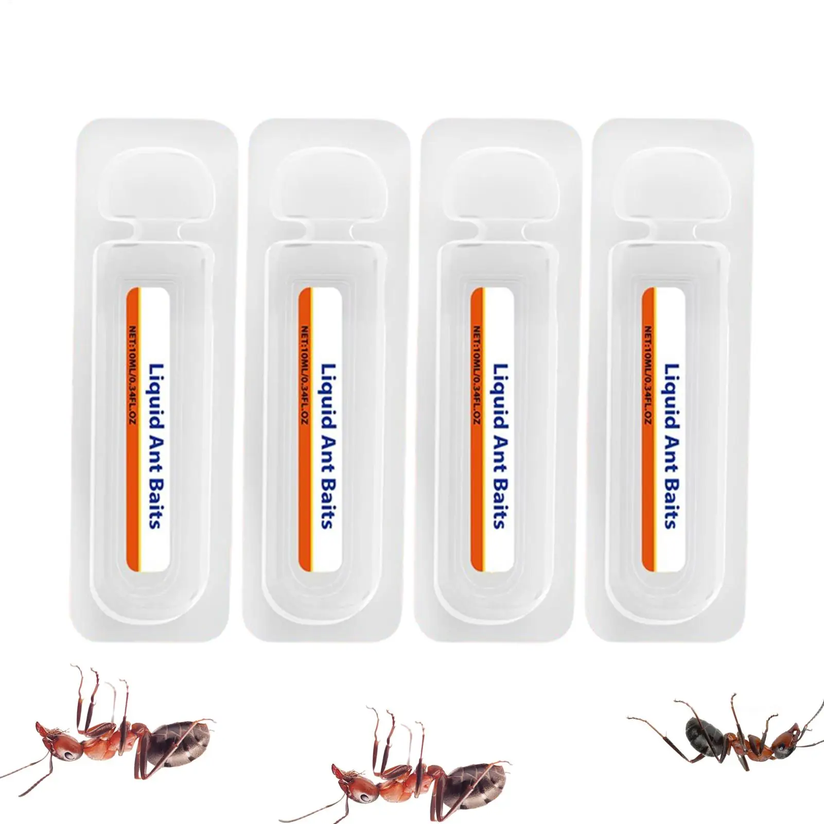 Ant Bait Traps Indoor 4pcs/set 10ml Ant Traps Pet Safe Liquid Bait Stations For Home Kitchen Yard Lawn Hotel Reduce Remove Tool