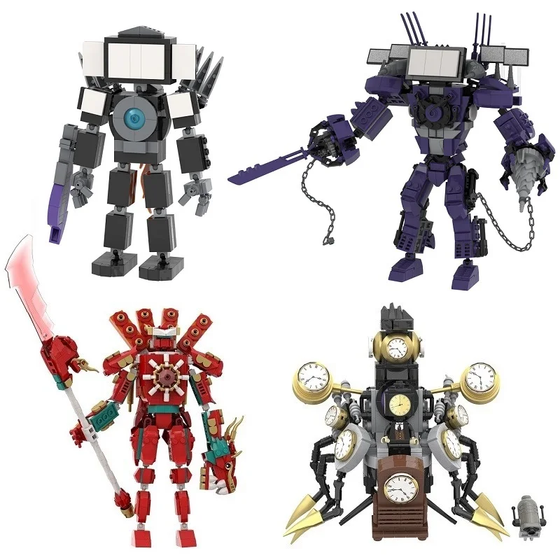 Skibidi Toilet Blocks Set Skibidi Toilets Building Block Logo Camera Man Speaker Man Titan Man Figure Doll Mattoni Fai Da Te Giocattolo Regali