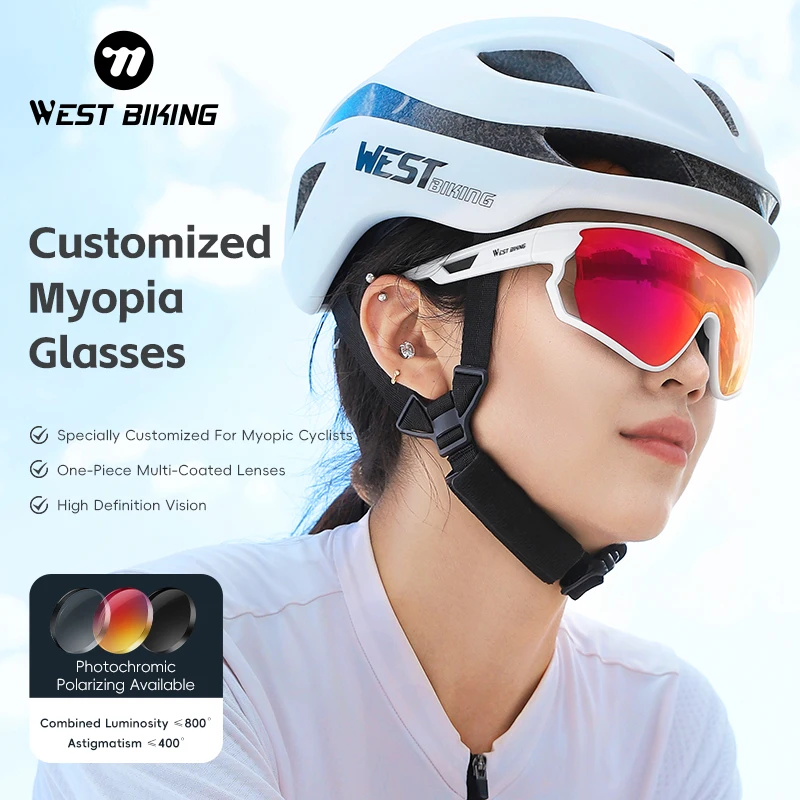 West Biking-フォトクロミックサングラス West Biking-ユニセックスサイクリングサングラス,偏光&frasl;フォトクロミック,近視,非点,カスタマイズされた処方 - AliExpress