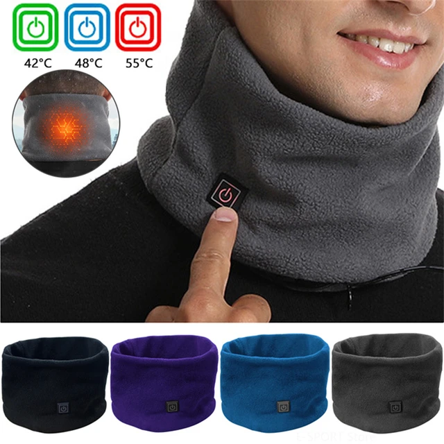 Winter Electric Heated Scarf Neck Wrap USB Rechargeable Neck Warmer 3 Speed  Adjustment Fleece Scarf for Cycling Skiing Camping - AliExpress