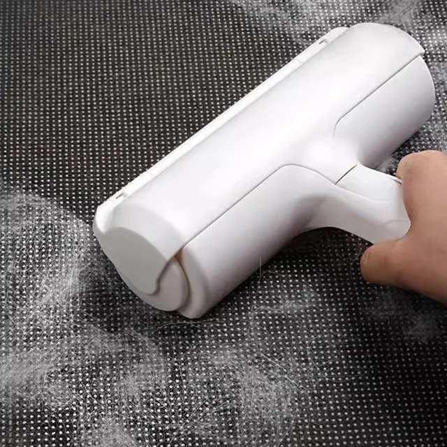 Pet Hair Roller Remover Lint Brush 2-Way Dog Cat Comb Tool Convenient Cleaning Dog Cat Fur Brush Base Home Sofa Clothe Cleaning 2