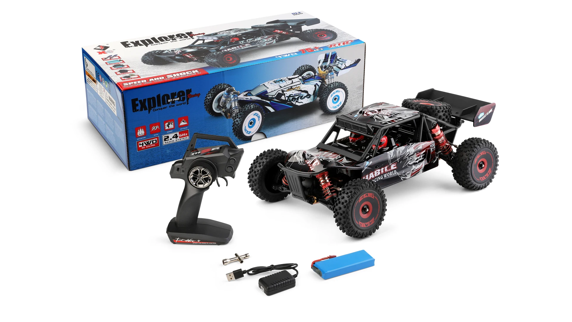 WLtoys 124017 124016 V2 75KM/H 2.4G RC Car Brushless 4WD Electric High Speed Off-Road Drift Remote Control Toys for Children rc trucks 4x4