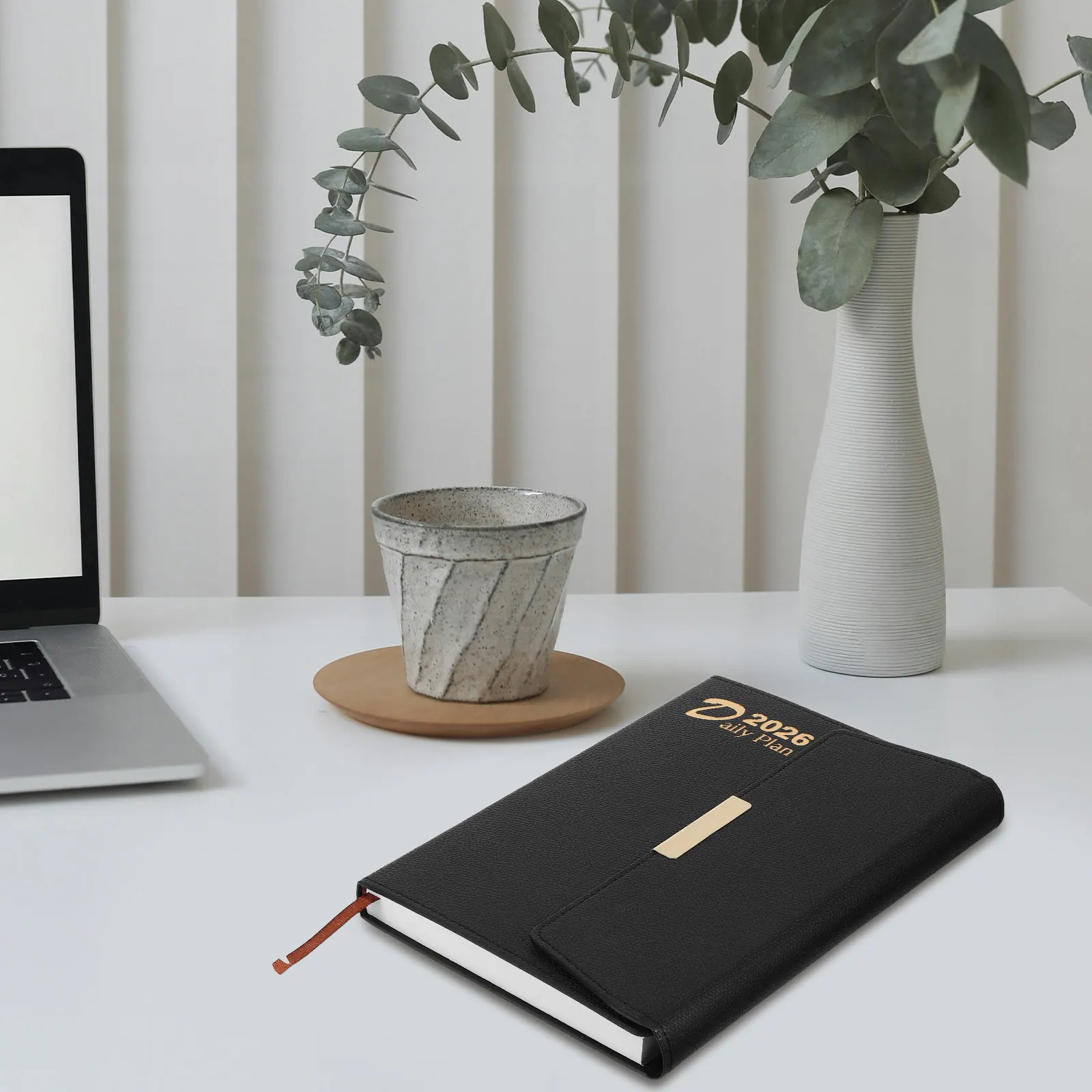 데일리 플래너 A5 2026 학생, 교사, 사무실용 두꺼운 종이, 잉크에 강한 페이..