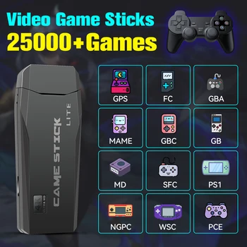 M8 Retro Game Stick With 25000+ Games With For PS1/MAME/FC/CPS/SFC/GB 12 Emulators Game Consoles For TV Plug&Play With 2 Gamepad 1