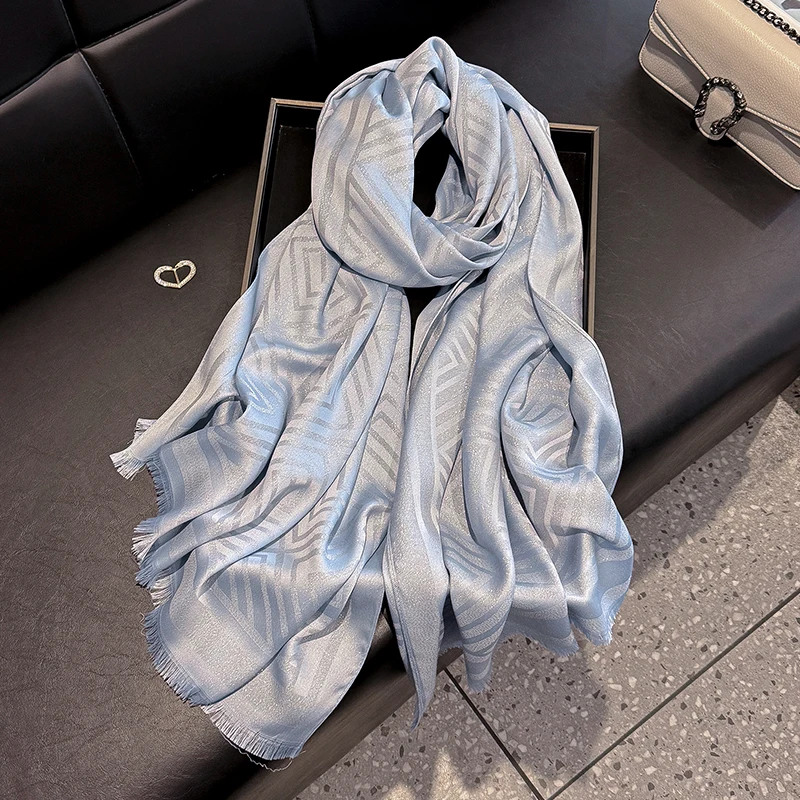 New Ladies Elegant Print Hijab cotton long scarf With Four Seasons Sun Protection Scarf Decoration Shawl Wrap Headscarf