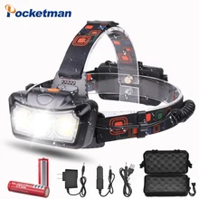 

The Most Powerful Headlamp Light Waterproof COB Head Torch Flashlight Super Bright Head Lamp 18650 Lantern Outdoor Camping Lamp