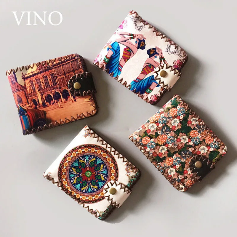 

Creative Animal Coin Purse Key Case Folk Style Religion Popular Classic Multi-color Pocket Handbag Cartoon Mini Hasp Card Holder