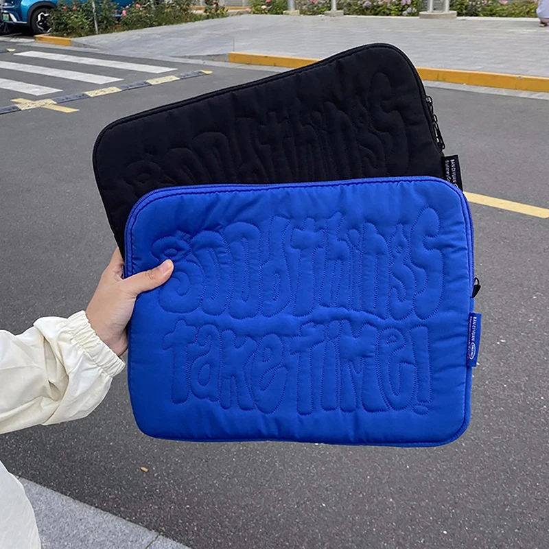 Prova de Choque Bordado Padrão Laptop Sleeve Case Bolsa 11 13 14 Fit para Macbook Ipad Samsung Tablet Bolsa à - Imagem 6