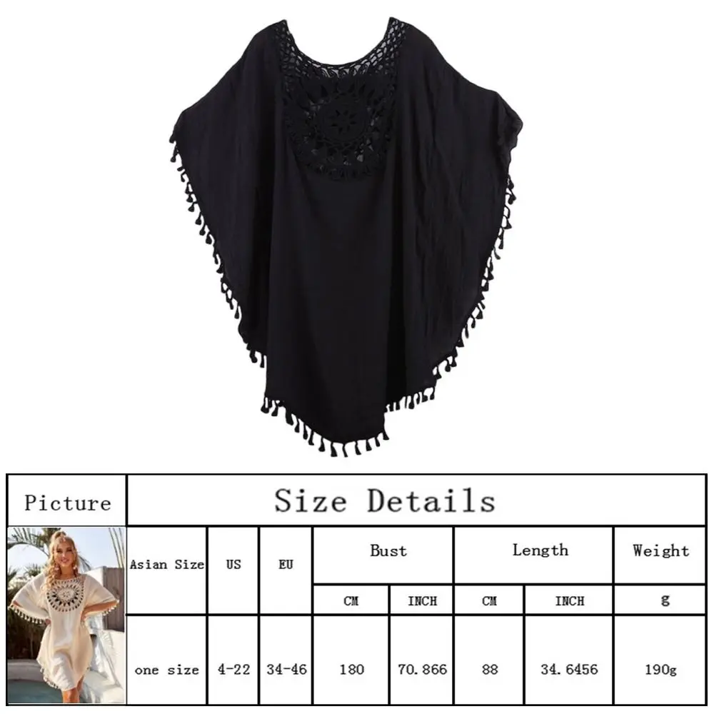 Fashion Square Neck Summer Sunscreen Smock Loose Hollow Out Swimsuit Cover Up Dress Casual Vacation Bikini Cover-Ups for Women 4
