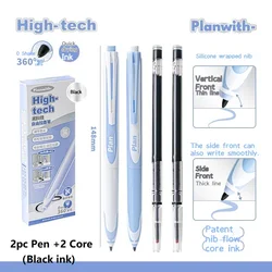 Gel Pen Refill Set - Comfortable Grip, Quick - Drying Ink, Variable Writing Lines, Elegant Stationery (2 Pieces) (Blue Pen Set)