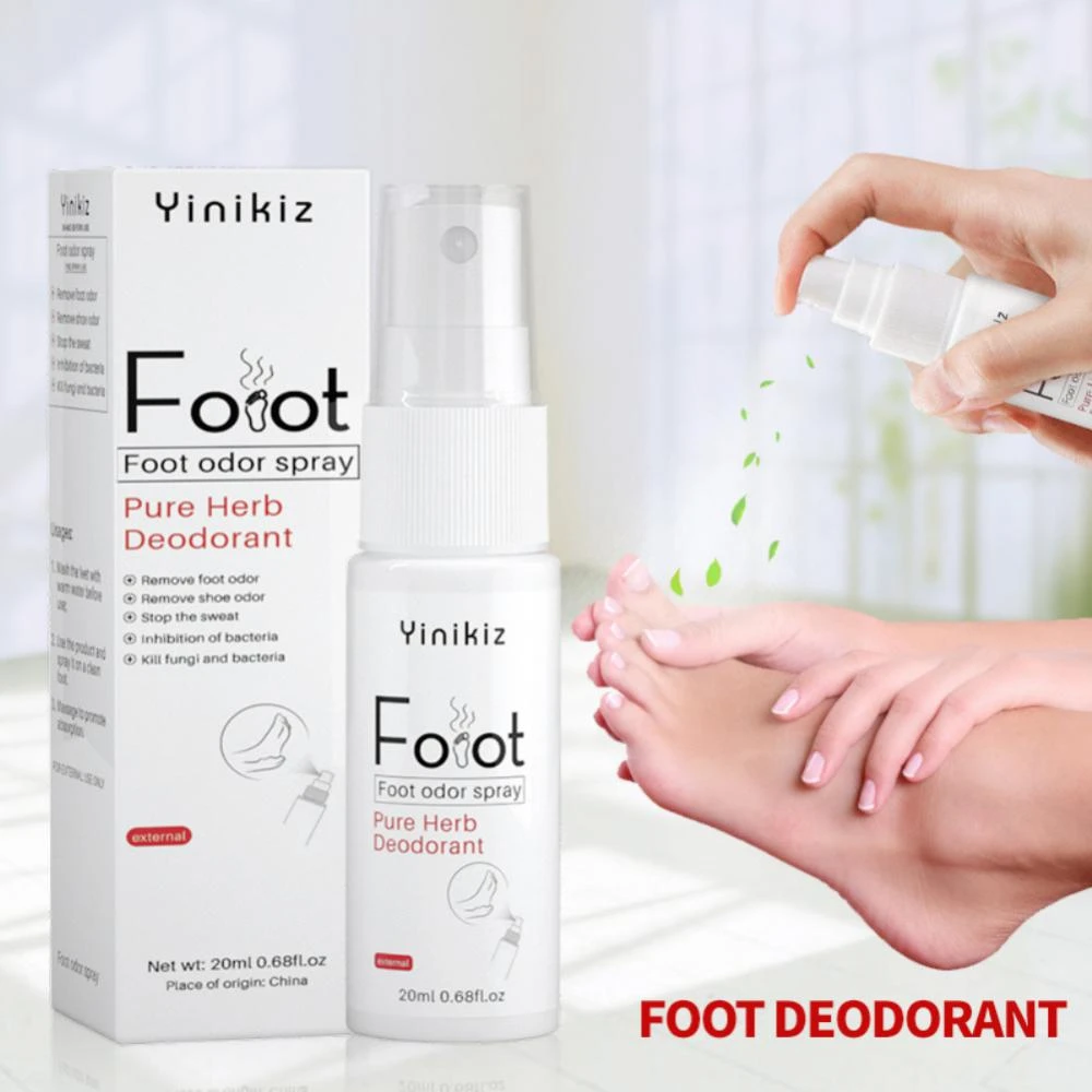 Foot Odor Spray Antibacterial Deodorant Powder Anti Itch Sweat Odor