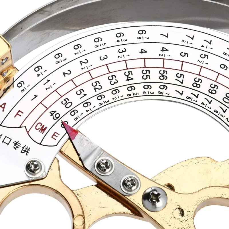 Hat Measuring Scissor Type Ring, Stainless Steel Scissor Type Ruler Hat